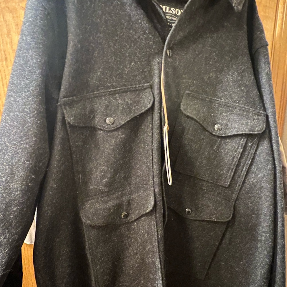 Filson Men's Charcoal Wool Jacket - Picture 3 of 8